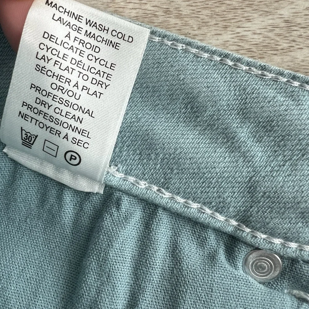 Frances Valentine Jeans Women's Size 6 Ace Wide Leg Stretch Denim in French Blue